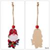 Wood Ornaments For Christmas Tree Snowman Tree Decorations Christmas Gnome Hangable Ornaments Santa Pendant With Rope For
