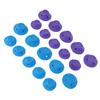 20pcs Mushroom Hair Curler Self Grip DIY Silicone Hair Style Curlers for Long Medium Short Hair Purple Blue