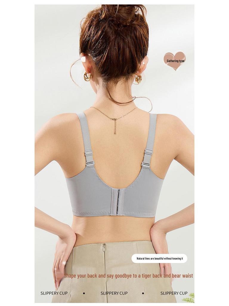 Lace Push-Up Wire-Free Bra for Small Busts - Adjustable, Skin-Friendly, Anti-Sagging Support