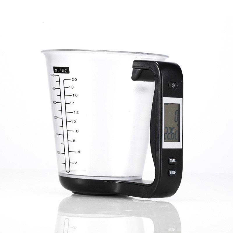 1pc Kitchen Scales with LCD Display 1000g/1g Measuring Cup Kitchen Mixing Bowl Temperature Measurement Cups Kitchen Baking Tools