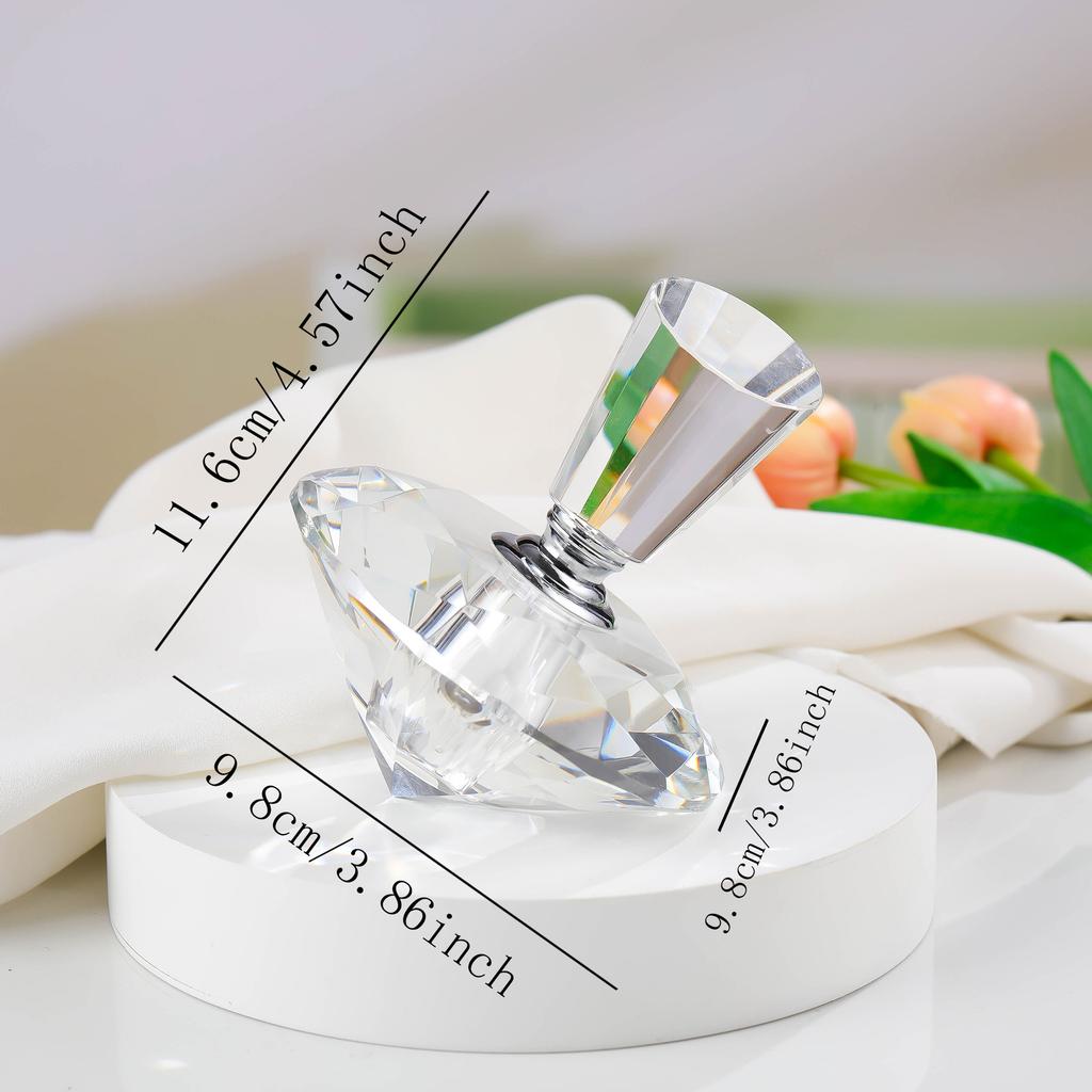 Kristallglas Emulsionsspenderflasche Diamantform Parfümflasche Klarglasbehälter Heim Badezimmer Schmuckstück Geburtstagsgeschenk
