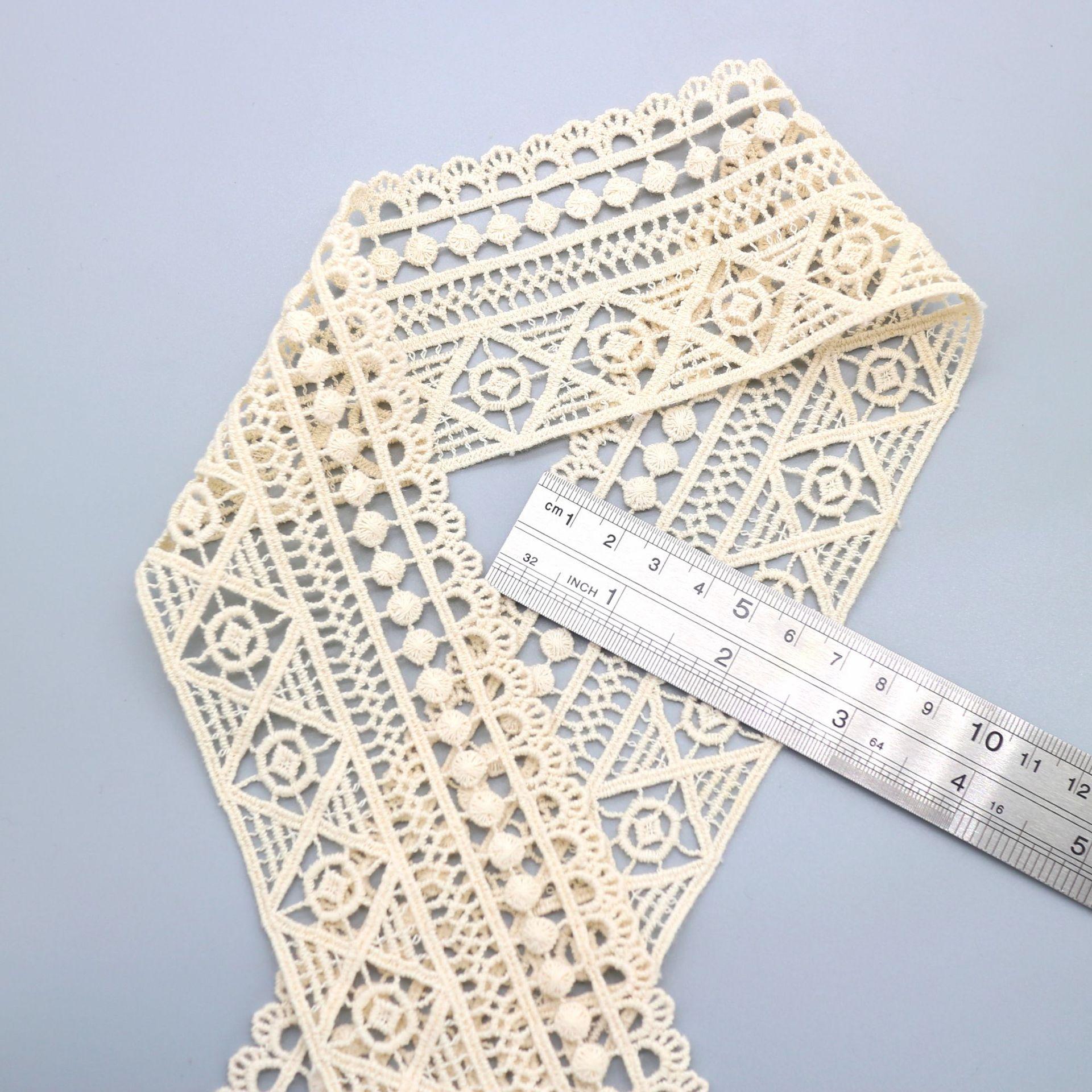 Кружевные Аксессуары, Ромбовидное Водорастворимое Вышитое Кружево, Кружево на Хлопковой Нити Водорастворимое Кружево Аксессуары для Детской Одежды, Кружевные Аксессуары HM2861