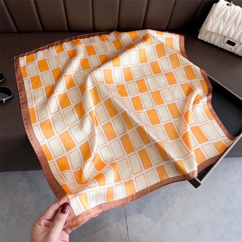 Color Block Plaid Printed Fashion Women S Square Scarf