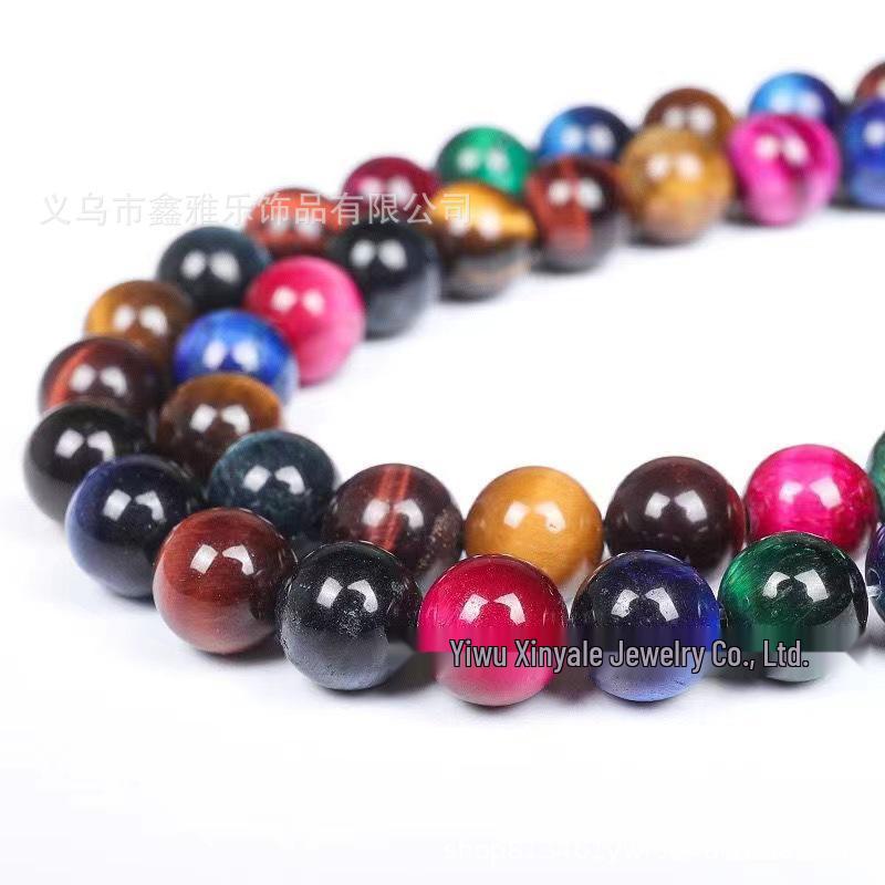 Colored Tiger Eye Beads: Yellow Tiger Eye Loose Beads for DIY Jewelry Accessories