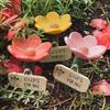 Bees Watering Station, Garden Resin Floral Bee Feeder with Colorful Butterfly Bath Tub, No Wooden Stick for Outdoor Decoration