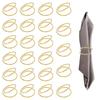24Pcs Luxury Gold Napkin Ring Holder Decorative Dinner Table Serviette Buckle For Home Christmas Wedding Party Banquet Supplies