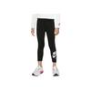 Nike Kids Logo Print Elastic Tight Knit Sports Pants Kids bottoms Black DO2709-010