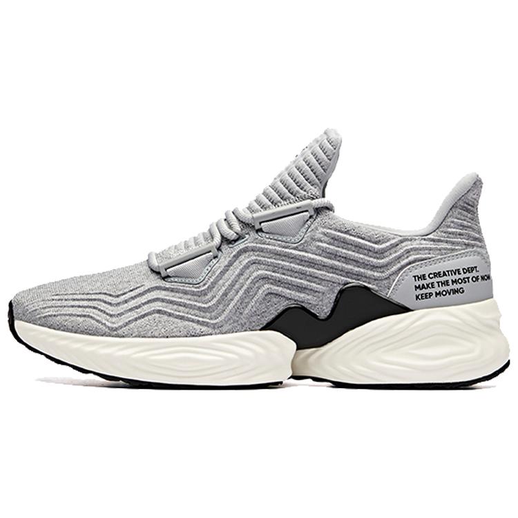 New Anta Anti-Slip And Wear-Resistant Breathable Cushioning Low-Top Running Shoes Men's Gray Black 91915531-1