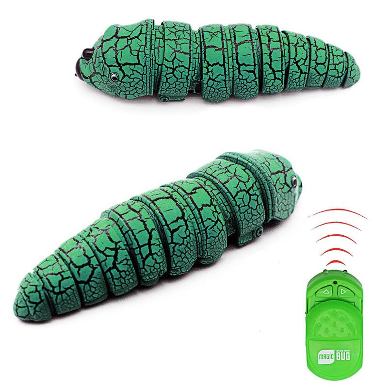 Remote Control Caterpillar Worm Mock Fake Insect Animal Toy RC Bug Prank Toy Novelty Electronic Pets Adults Party Toy Kids Gift