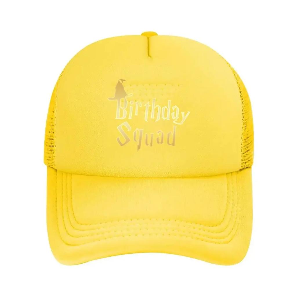 Birthday Squad Festive  Inspired Celebration Group Design Mesh Baseball Cap