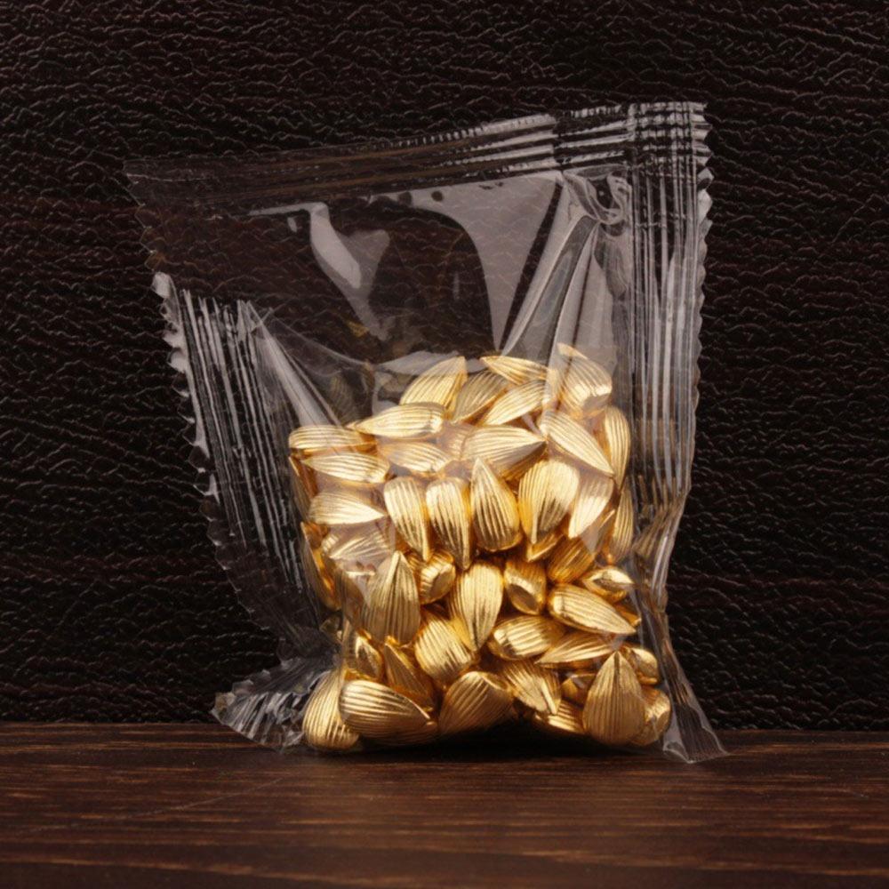 100PCS Gold Miniature Gold Ingots Luck Charms Dollhouse Accessories  Desktop Ornament