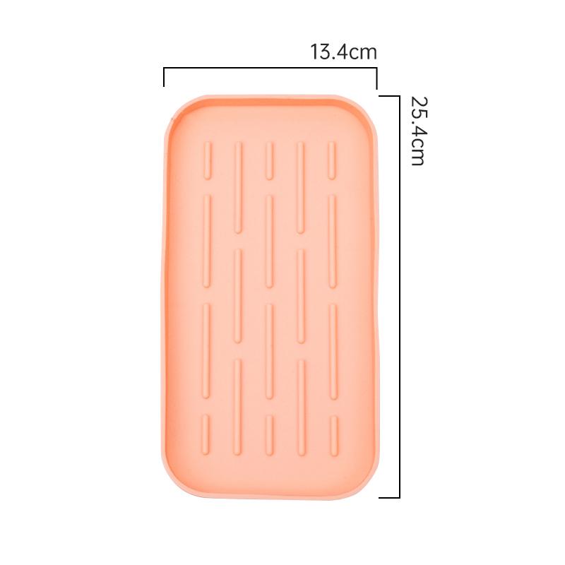 New Kitchen Tableware Tray Multifunctional Mat Rectangular Coaster Silicone Drain Tray Fruit and Vegetable Non Slip Storage Tray