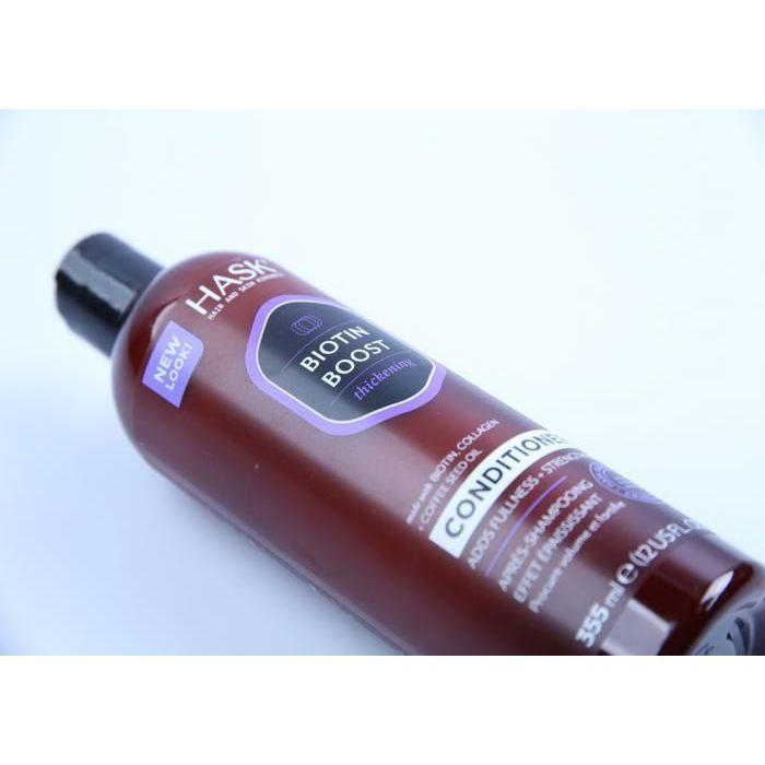 Après-shampooing pour cheveux fins Biotin Boost HASK (355 ml)