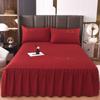 3 Pieces of Skin Friendly Bed Skirts Full Set of Bed Covers Thick Raised Lace Bed Sheets Tatami Mats Non Slip Covers