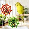 Bite Resistant Parrot Spinner Toy Rudder Shaped Spinning Wheel Toy Bird Cage Enrichment
