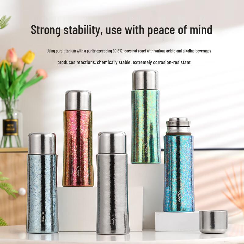 XIMX S400 Double-Layer Pure Titanium Insulated Tea Tumbler