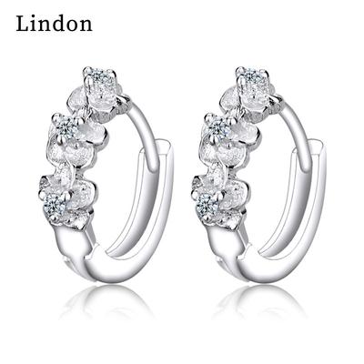 Lindon Brincos femininos de liga de cobre com zircônia – Brincos com pingente para presente de festa de casamento