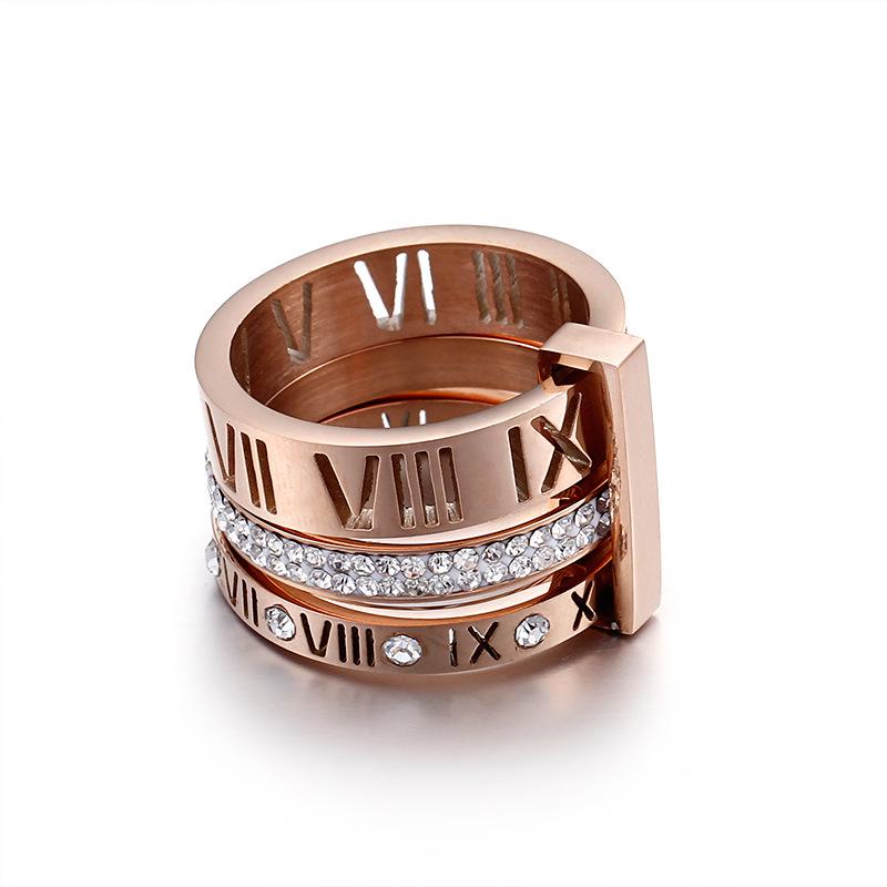 Stylish Roman Letter Multi-Ring Jewelry In European and American Design