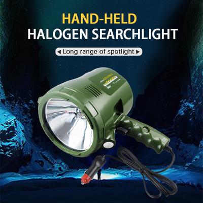 Lampe halogène externe 209D 12 V, lampe de poche d'éclairage puissant pour extérieur, lampe de recherche portative halogène jaune 65 W