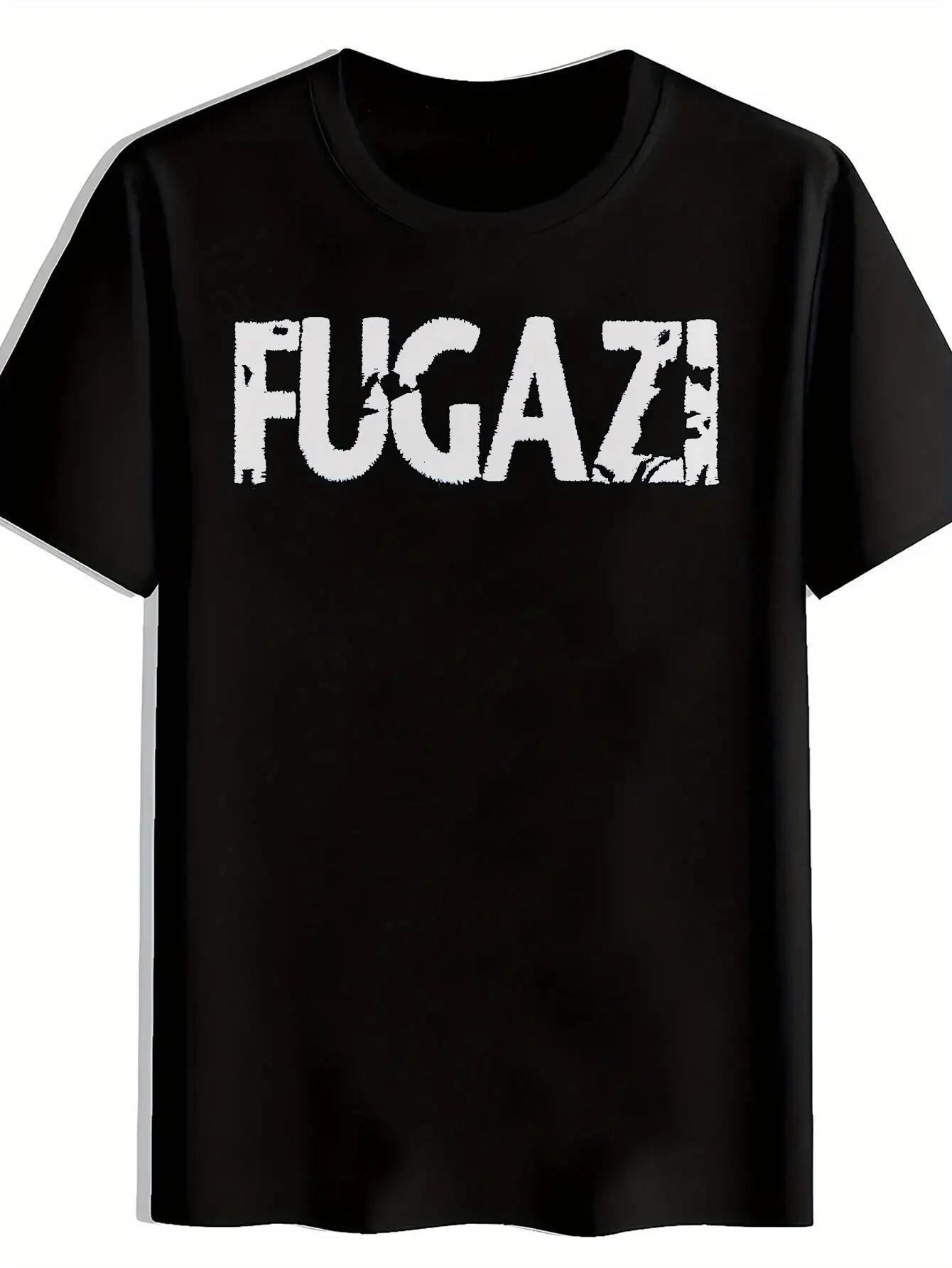 Men s Vintage Rock Band Graphic T-Shirt - FUGAZI Distressed Print XXXXL