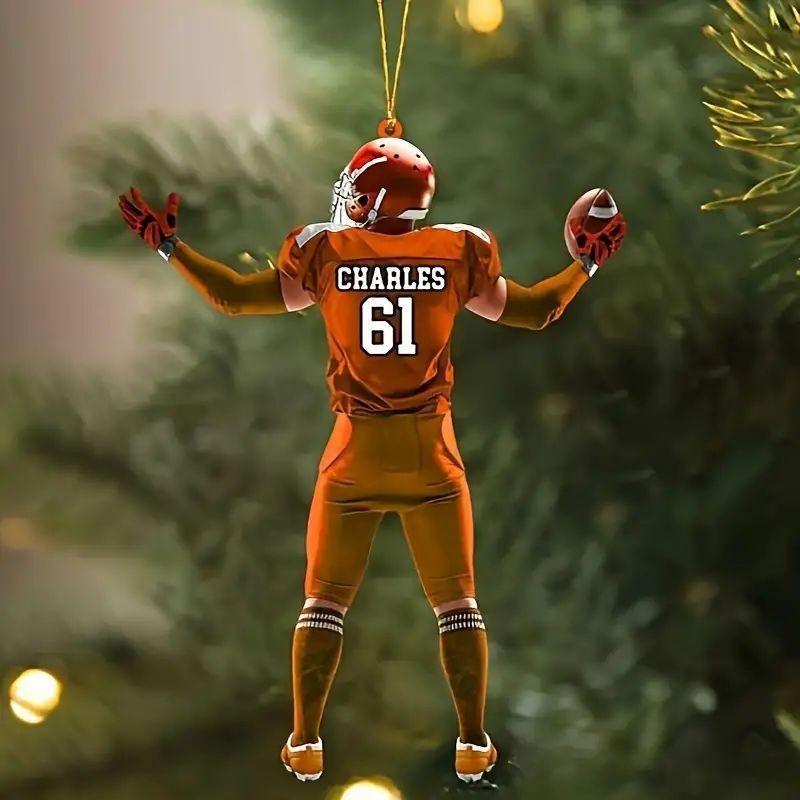 

Vibrant Football Acrylic Player Keychain For Elegant Automotive Decoration 1
