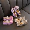 Girls Shoes Fashion Sequin Kids Princess Shoe Bow Shallow Single Shoe Soft Sole Children Flats Toddler Party Wedding Shoes