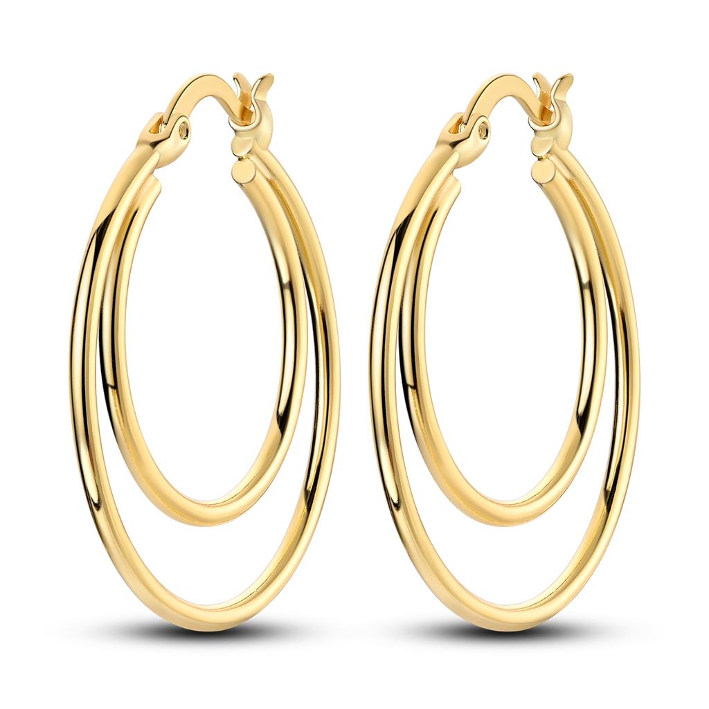 Original Copper Gold Earring For Woman Heart Star Hoop Earring Fashion Jewelry