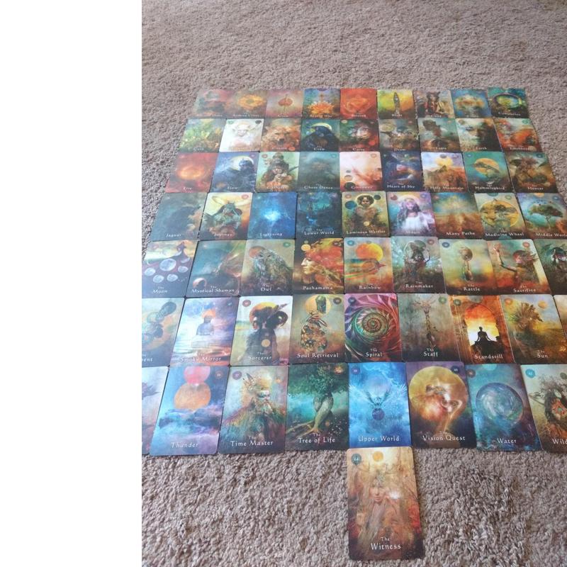 64 stk Mystical Shaman Oracle Cards Deck Engelsk Mystisk skjebnespådom Tarot