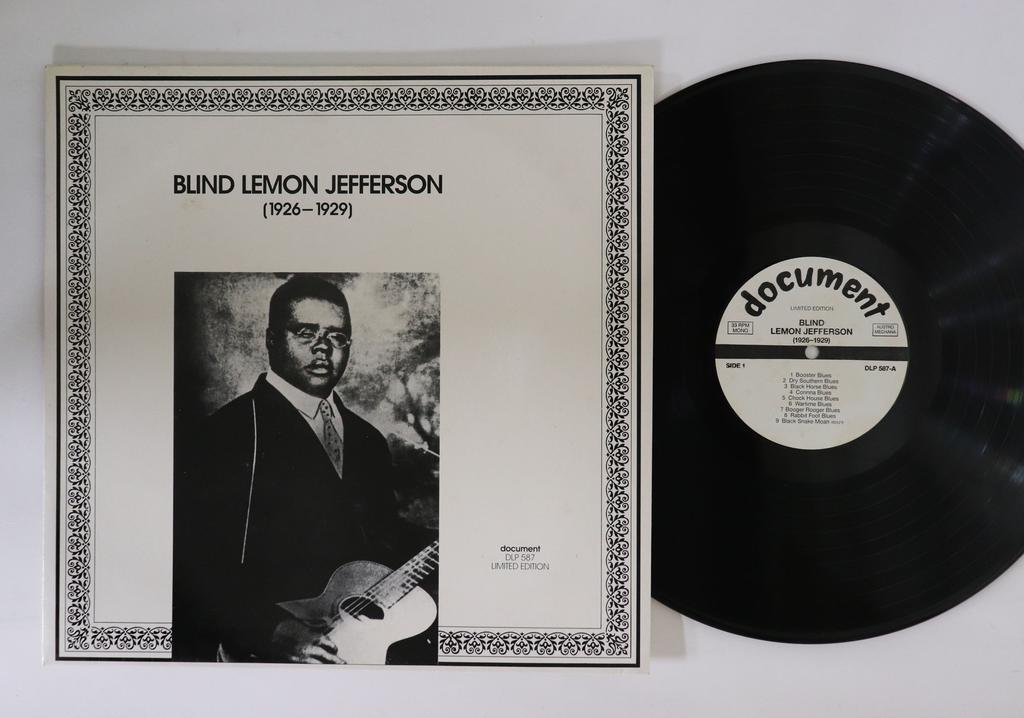LP Record BLIND LEMON JEFFERSON  1926  1929 DLP587 DOCUMENT 1990 Austria Blues Used