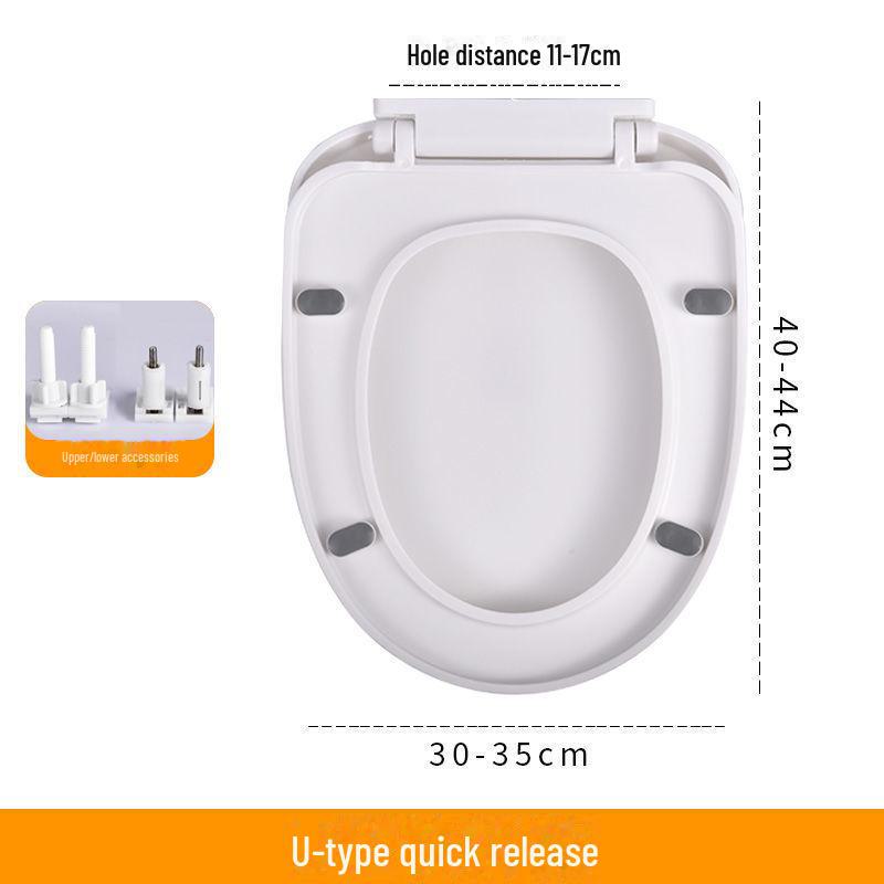 Housse de siège de toilette universelle à installation rapide et à descente lente - Accessoires épais et adaptés à la maison