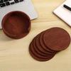 6pcs/set Wood Grain Leather Coasters Tea and Coffee Double-sided Cup Mat Slip Resistant Insulated Rack Cup Pads Placemats