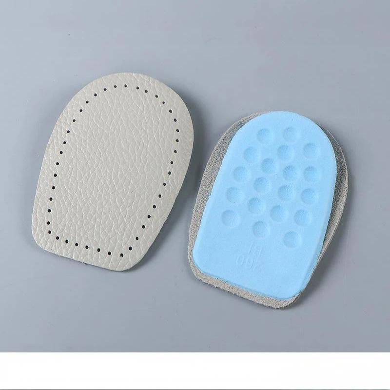 1 Pair Cowhide Latex Height Increase Insoles Breathable High Elastic Shock-Absorbing Insole For Daily Walking Long Standing