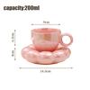 200ml Ceramic Coffee Cup Set with Creative Cloud-Shaped Saucer, Cute Decorative Mug for Home & Office