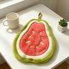 Customized Cartoon Fruit Hand Towel with Embroidered Logo - Soft and Absorbent Coral Fleece.