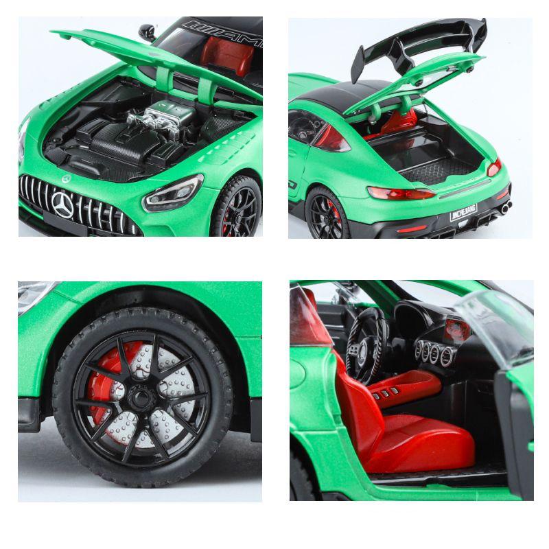 1/24 Mercedes Benzs AMG GT Alloy Miniature Car Diecast Metal Scale Car Model Sound and Light Collection Children Toy Vehicles Gifts