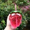Coffee Food Grade Plastic Strawberry Straw Cup With Lid Cartoon Drinkware Drinking Water Bottle