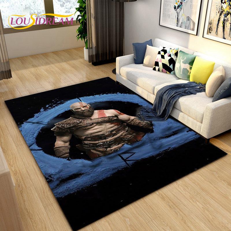Game God of War Gamers  Area Rug Large,Carpet Rug for Living Room Bedroom Sofa Doormat Decoration,Kids Play  Non-slip Floor Mat