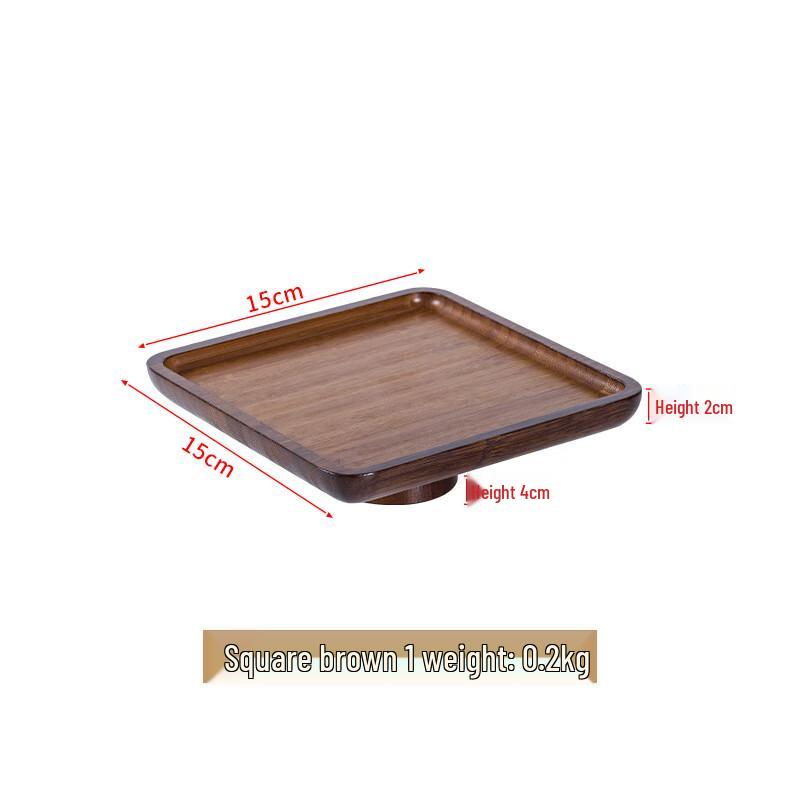 Retro Bamboo Snack & Dessert Serving Tray