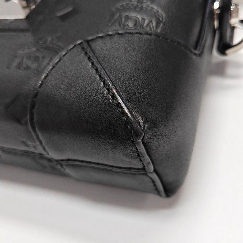 [Pre-Owned] Soft Berlin Visetos Monogram Chain Leather Shoulder Waist Bag Crossbody Small - Very Good #1RI86SN