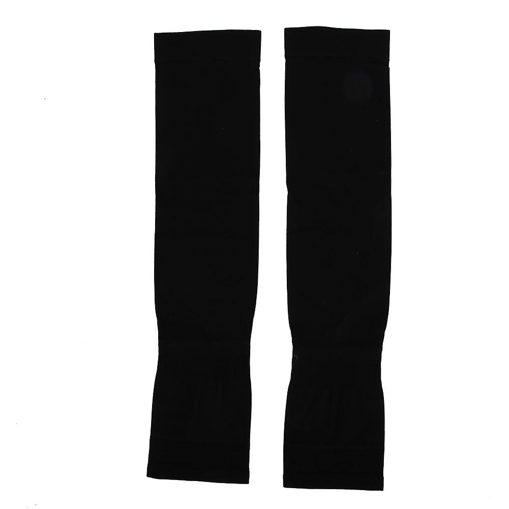 Summer Elastic Sunscreen Sports Cycling Cool Sleeves Outdoor Washable Arm SleevesBlack