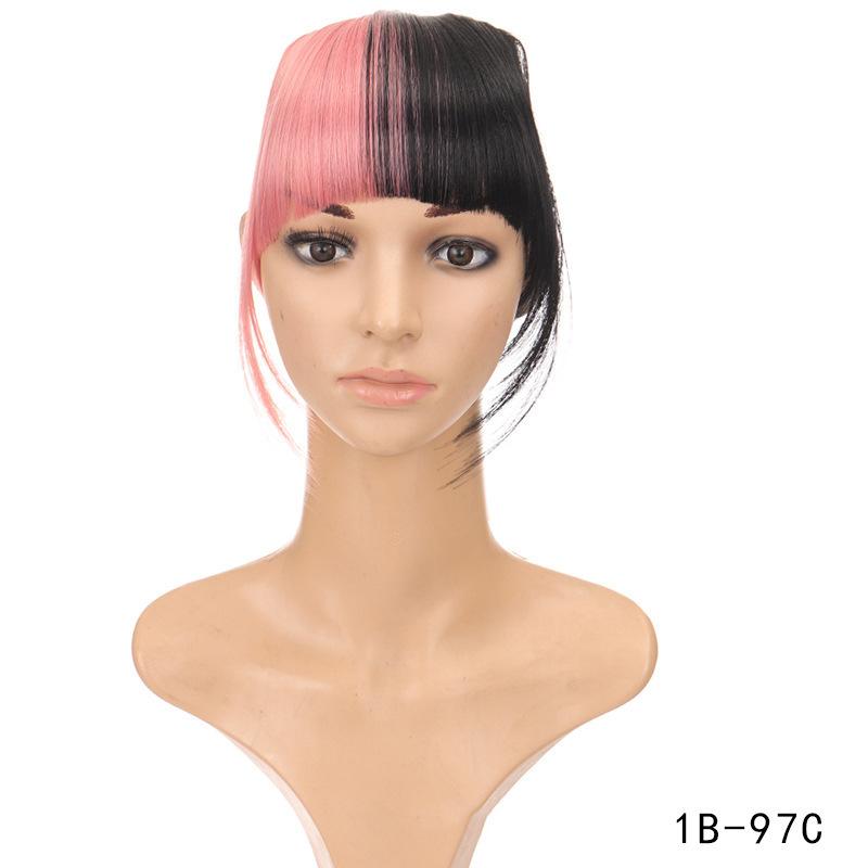 Women's Natural Replacement of Air Bangs, Covering the Hairline, Double Sideburns, and Bangs Wig Pieces
