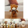 Charming Miniature Teddy Bear Plush Toy Pendant Soft Short Fur Animal Gift