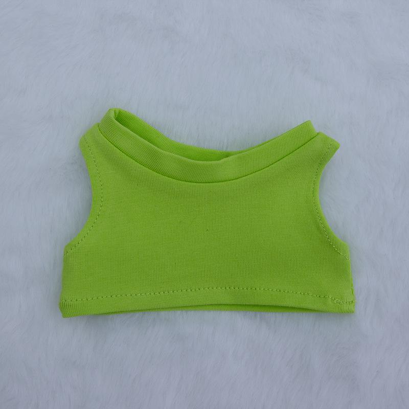 High Neck Sleeveless T-shirt for 10cm-20cm Dolls - Versatile Cotton Plush Fabric