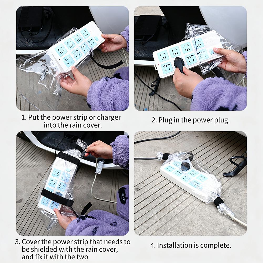 Waterproof EV Charger Rain Cover, Dustproof Protector Bag for Electric Car Charging Plug Control Box Outdoor Car Accessories