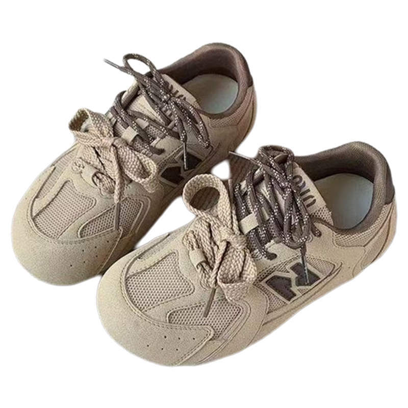 Retro Flat-bottomed Versatile Sports Moral Training Shoes Breathable Casual Board Shoes Women's Autumn 2025 New Mesh Forrest Gump Shoes