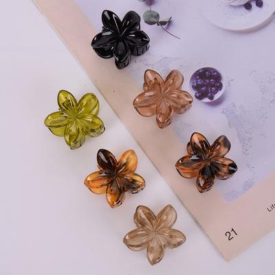 1pc New French Vintage Floral Claw Clip for Women, Hair Clip for Back of Head, Shark Clip Summer Headpiece