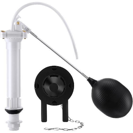 Dreyoo Universal Toilet Tank Repair Kit Compatible with Danco 80816, Toilet Repair Parts Fill Valve, Flapper, Rod, Float Replacement, Toilet Repair