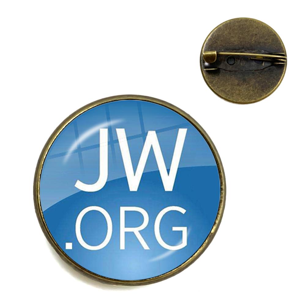 Новое поступление Броши JWORG Стимпанк Свидетели Иеговы Зажим для воротника Стеклянный кабошон Украшения Подарок