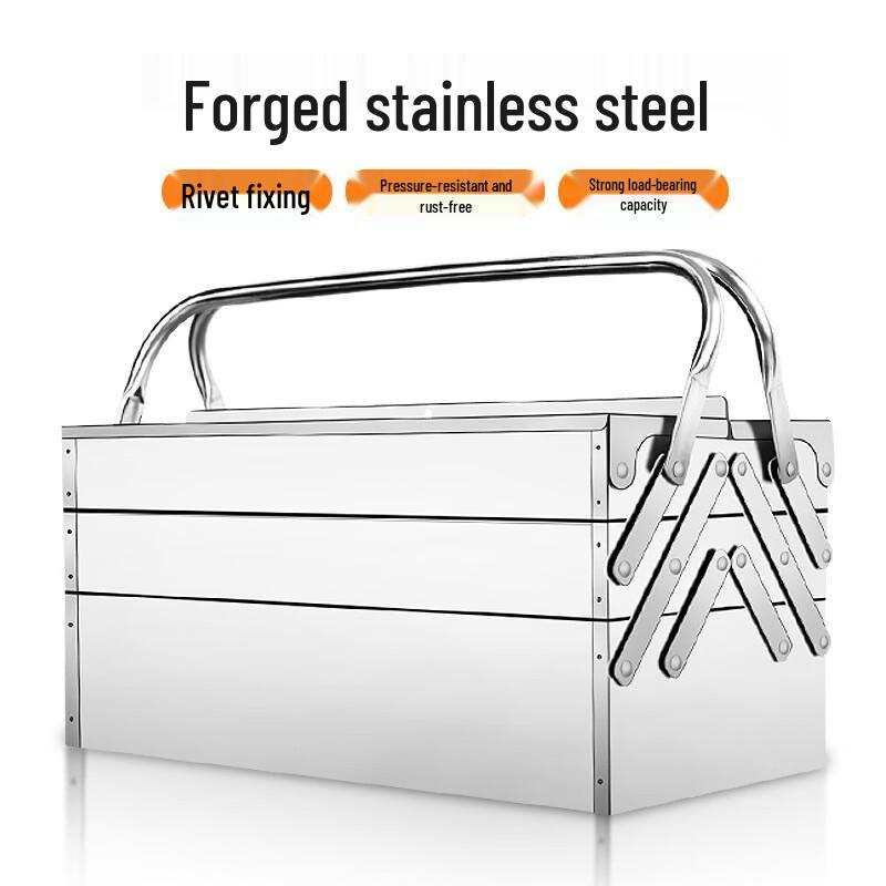 JNL Stainless Steel Folding Toolbox