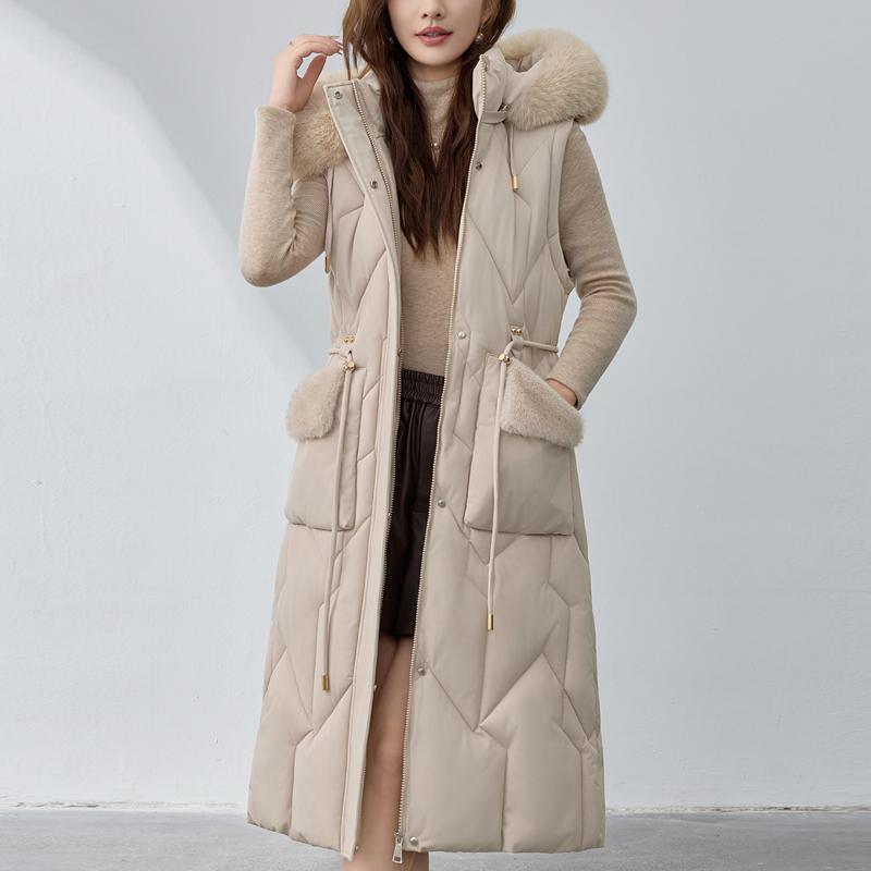 Sleeves Detachable Fashion Woman Parkas Winter Long Coats Hooded Faux Fur Collar Thick Warm Overcoat Women's Jackets